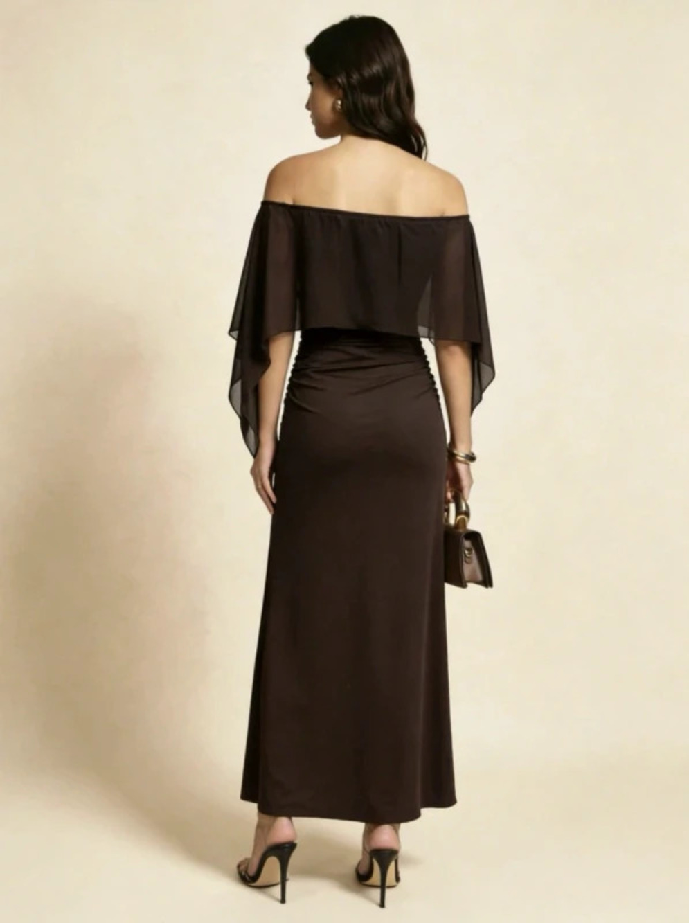 ZARA Off Shoulder Mermaid Dress Slim Fit Waist Cinching Evening Date